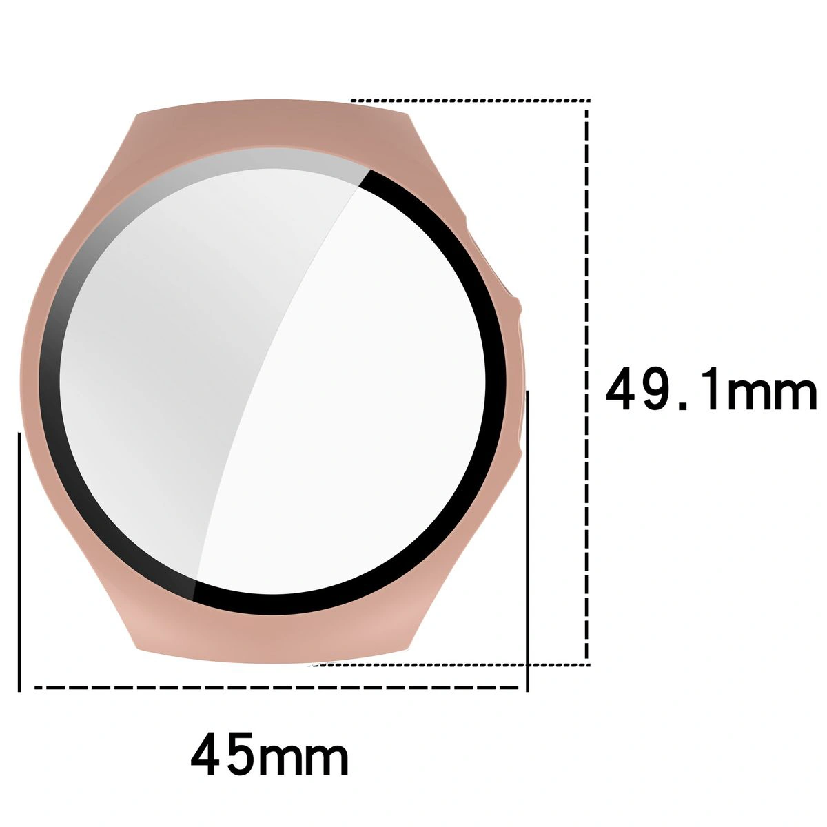 Wymiary etui Bizon Case Watch Adamo do Huawei Watch 5 42 mm